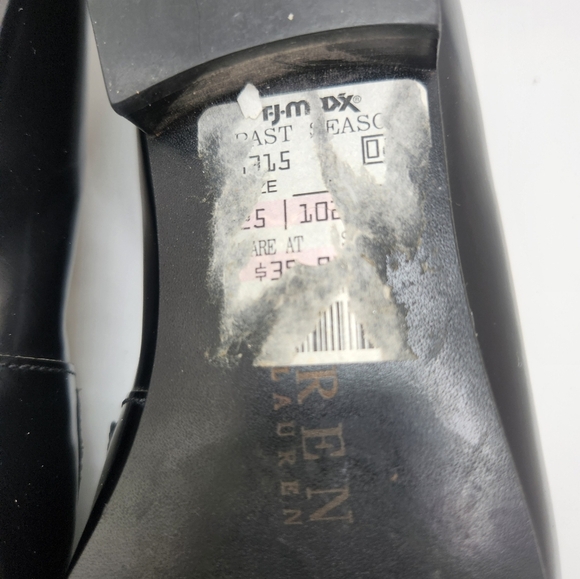 Lauren Ralph Lauren Shoes Womens Sz 8 Black Leather Loafers Flats Slip On Career - Picture 11 of 11